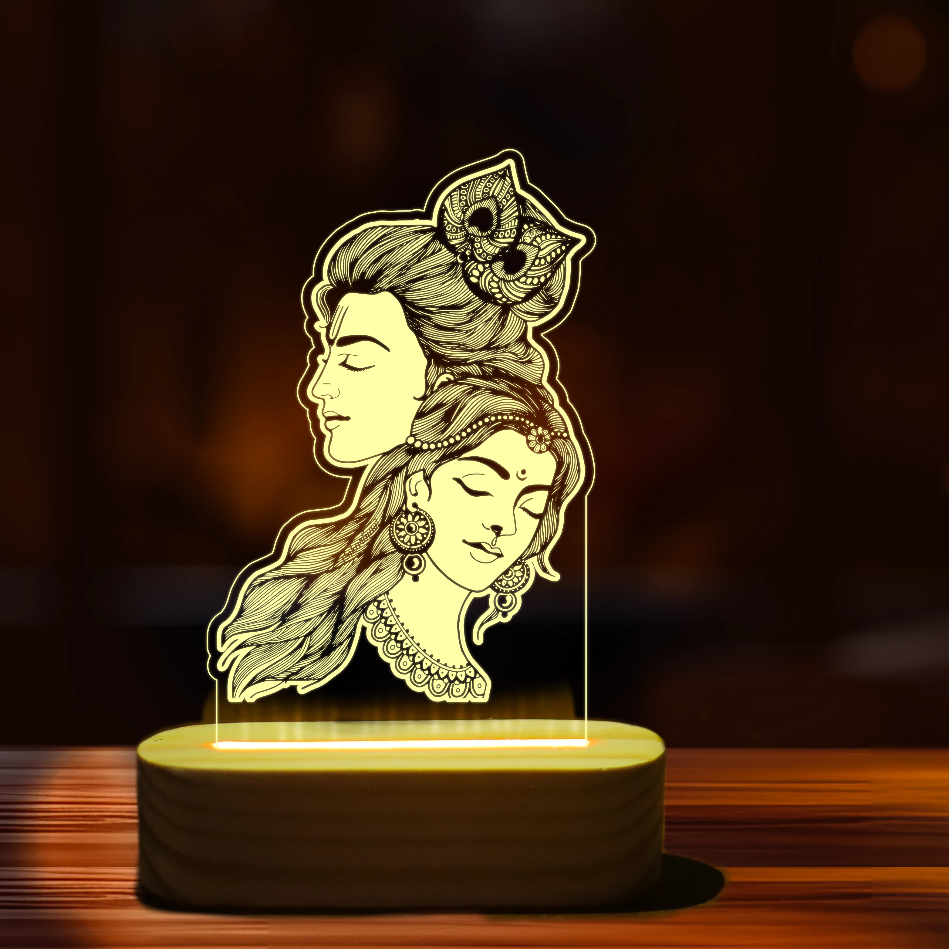 Hamare Radha Krishna Ji – Divine LED Glow Lamp