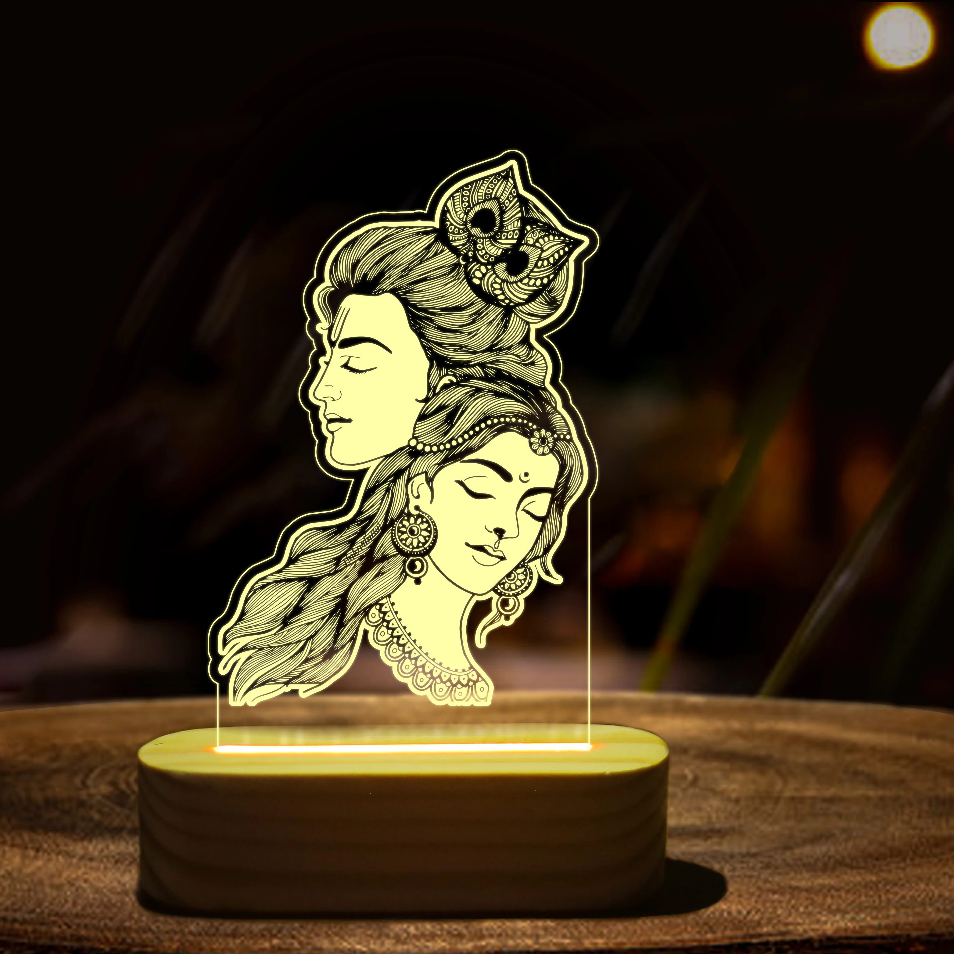Hamare Radha Krishna Ji – Divine LED Glow Lamp