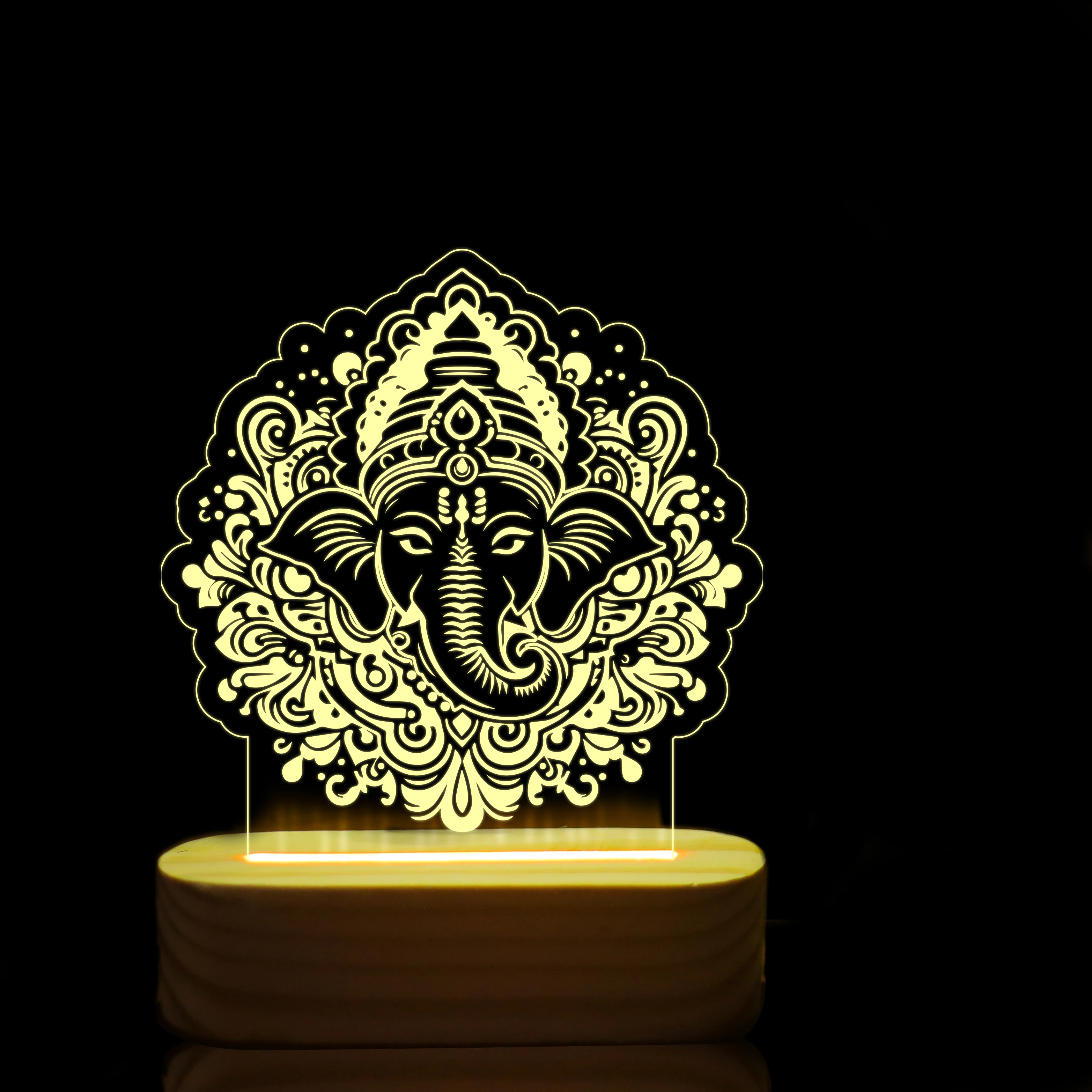 Lord Ganesh – Warm White LED Night Lamp