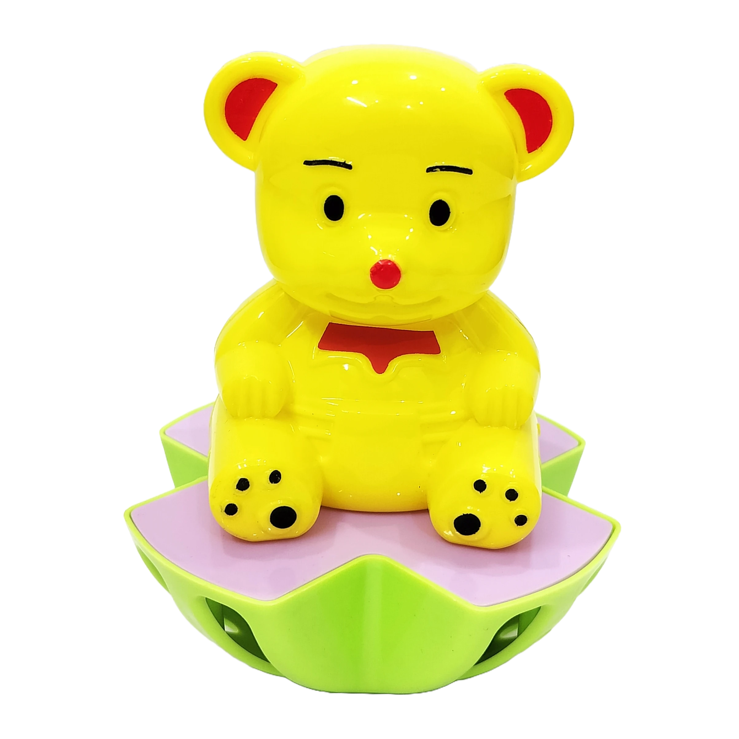 Khilauna Wobbly Bear – Adorable Tipping & Tumbling Toy Rattle (Yellow)